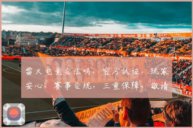 雷火电竞合法吗，官方认证，玩家安心，赛事合规，三重保障，敬请关注